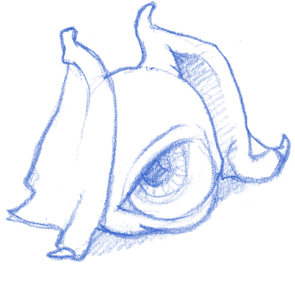 blue crayon